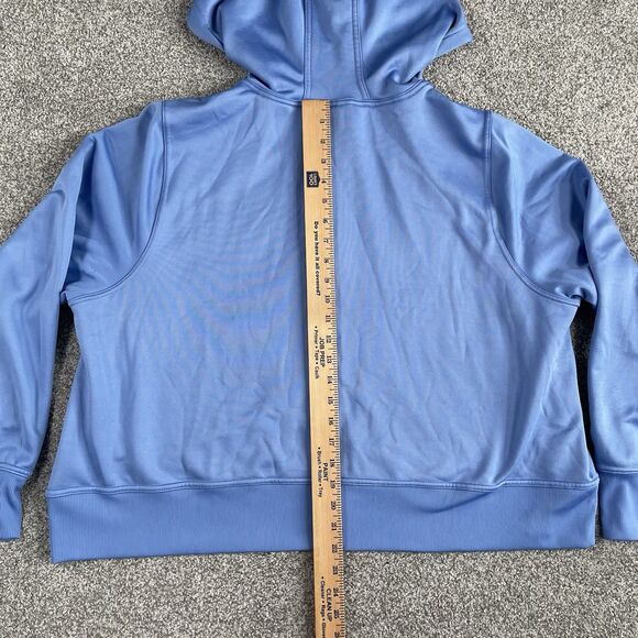 Nike Therma-Fit One Womens Full Zip Hooded Sweatshirt Blue Plus Size 2X - Picture 9 of 12